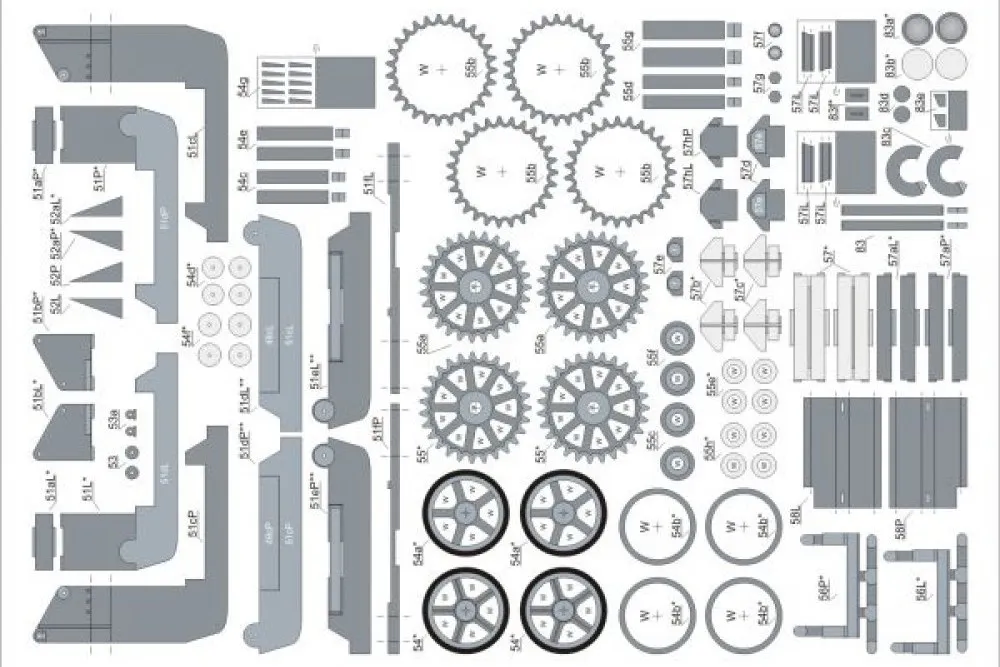Papierový model - Japonský buldozér Komatsu G-40